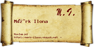 Márk Ilona névjegykártya